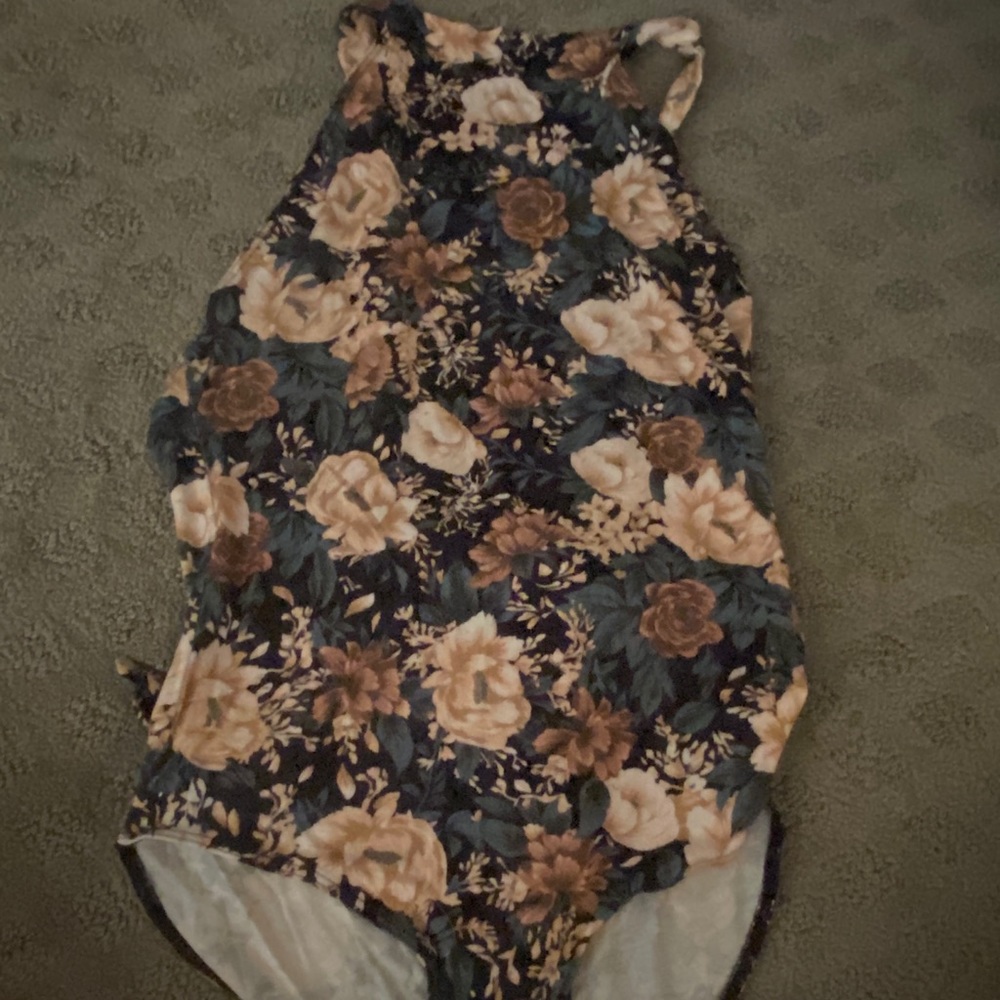 A floral bodysuit